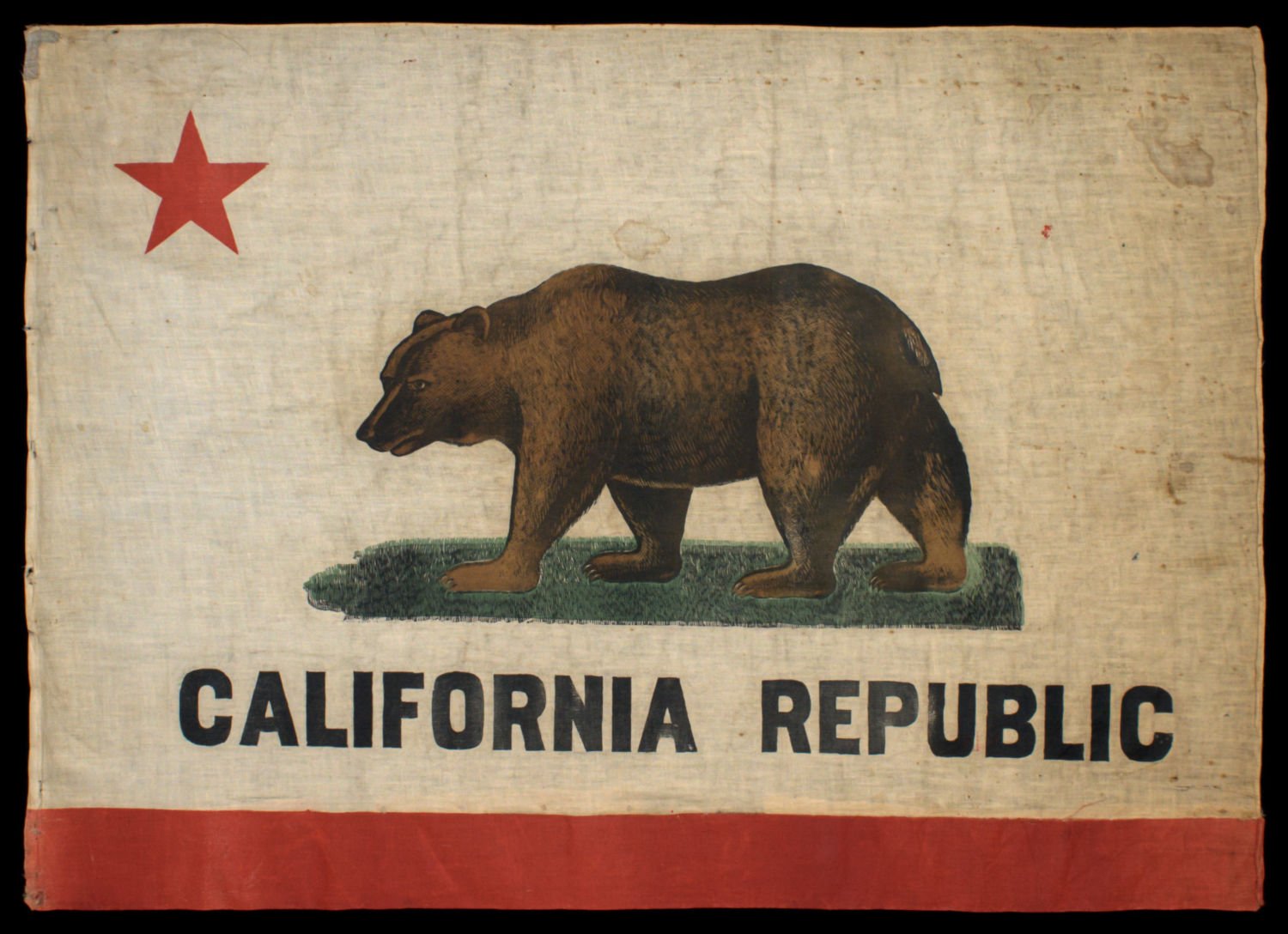 Highly Desirable Antique California Bear Flag | Exceptional Form